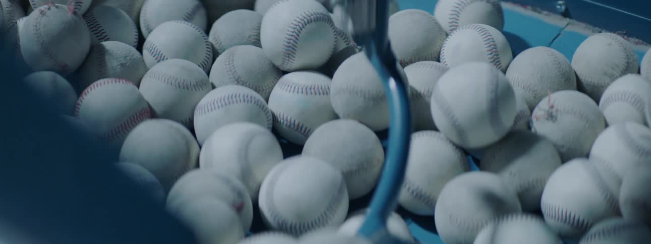 Baseballs in a machine