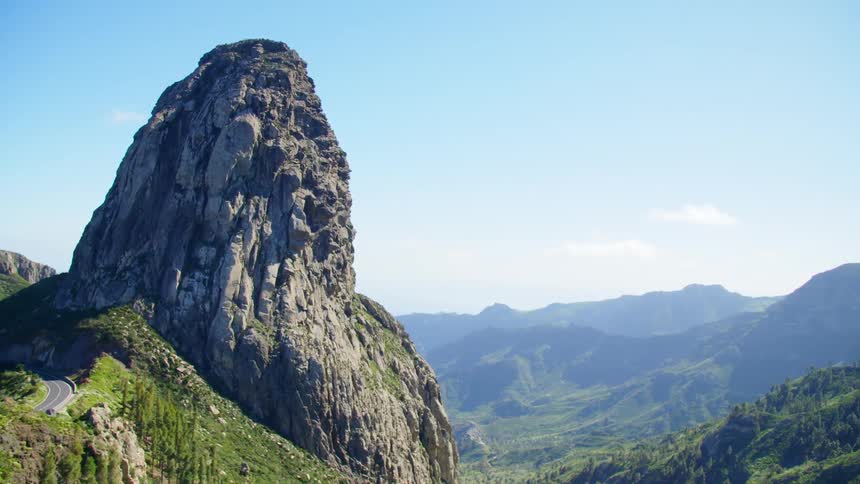 Landscape view of hills and mountains