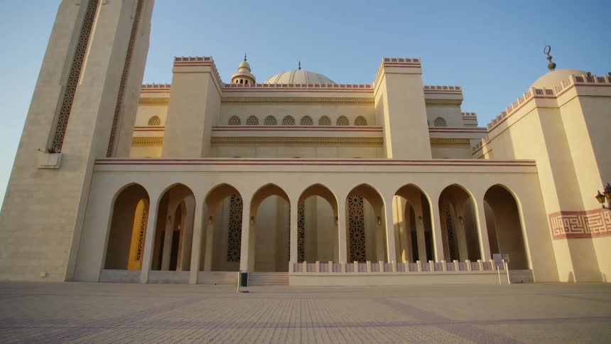 Establishing shot of a mosque