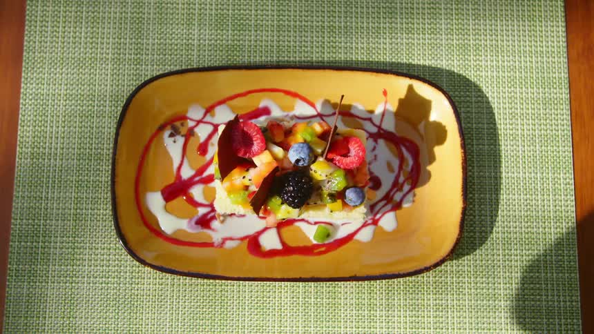 Fruits on a plate ready to be eaten