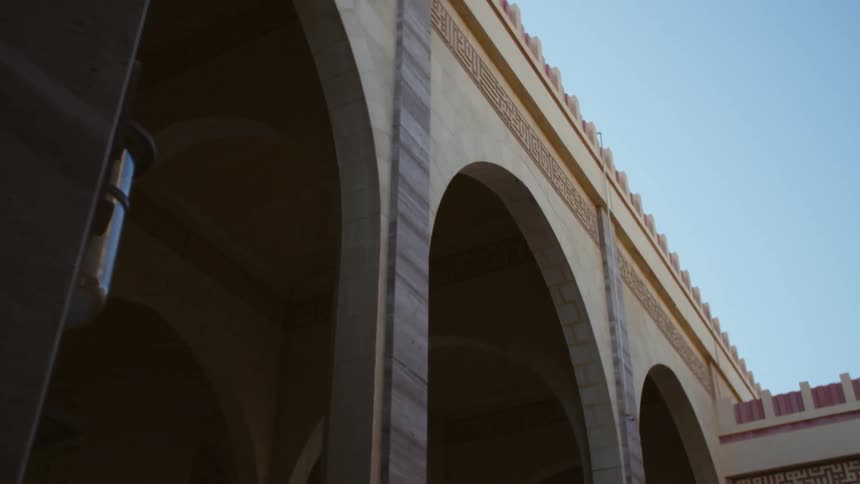 Marble archs of a middle eastern building