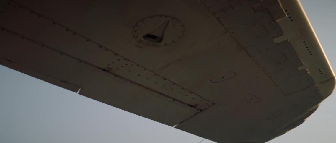 Wing of an airplane in the sky