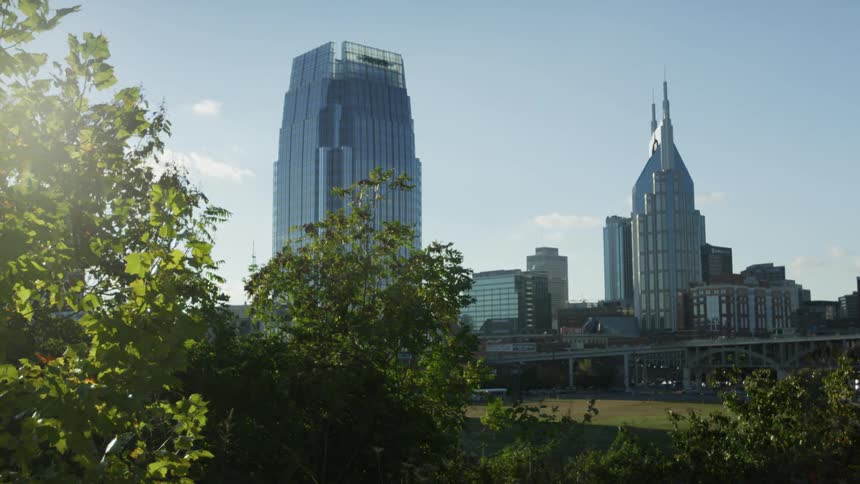 Office buildings and skyscrapers in a city