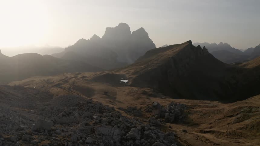 The fog is covering the mountains ahead