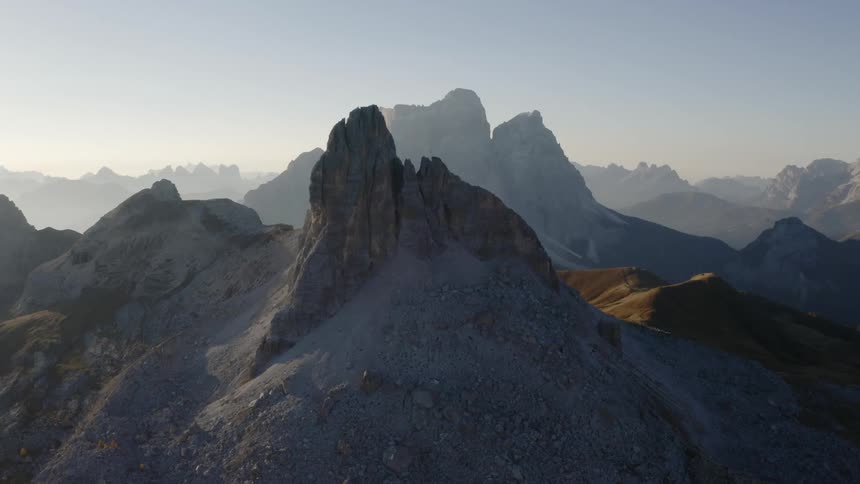 Aerial view of a mountain range