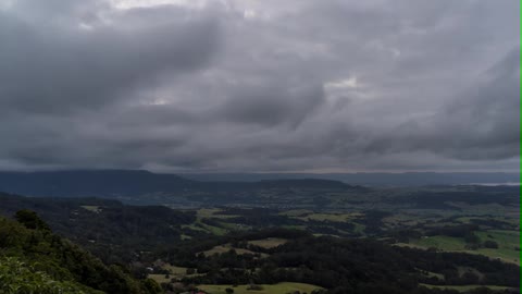 Time lapse of clouds moving over a field