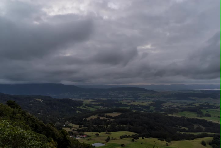 Time lapse of clouds moving over a field