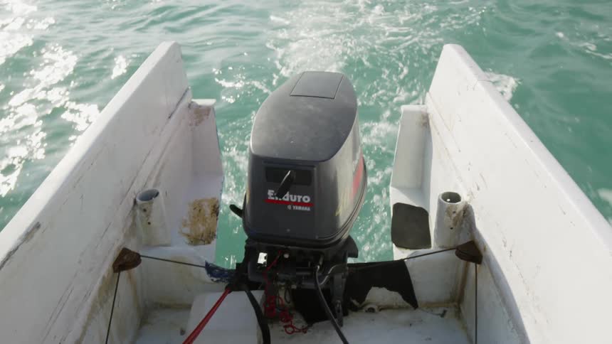 A boat driving through the water