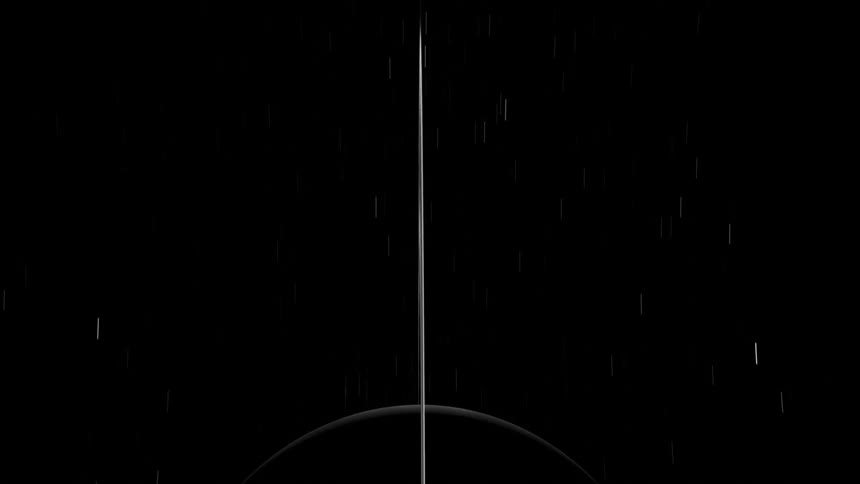 Rain falling on a planet