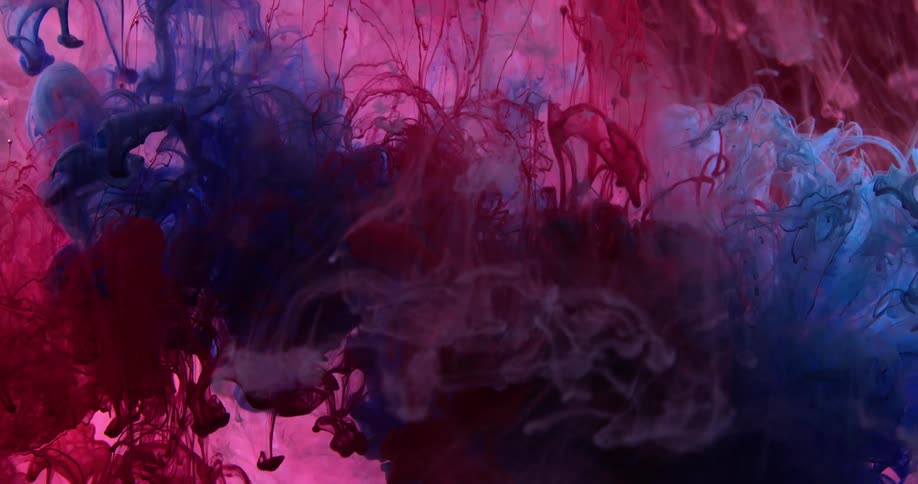 Liquid dyes mixing together