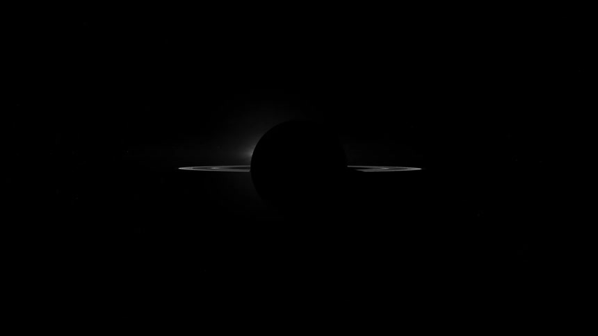 The planet saturn shifts upwards