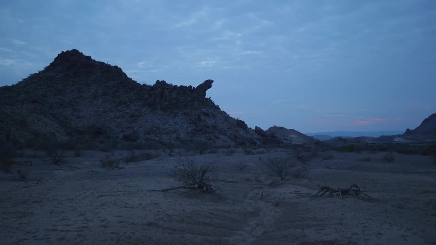 Landscape view of a cliff in a desert