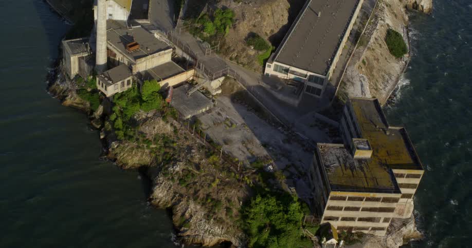 Alcatraz prison sits on an island in san francisco bay
