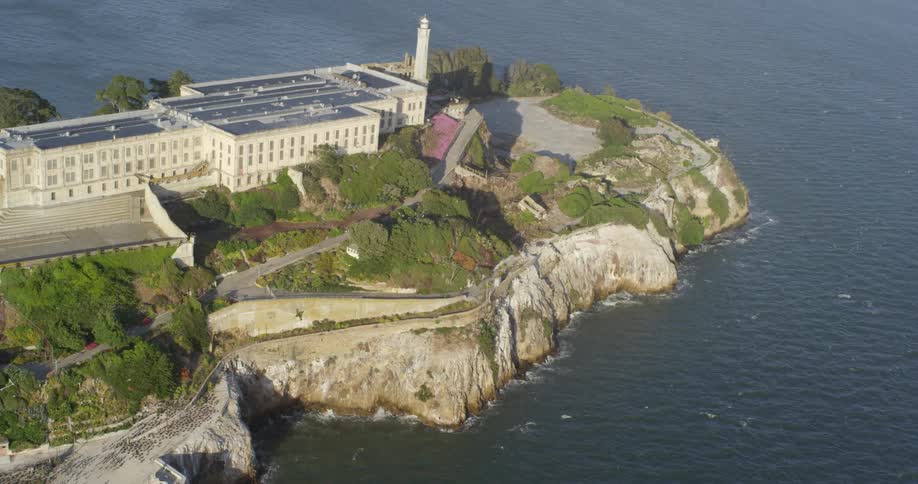 Alcatraz prison sits in san franciscos bay