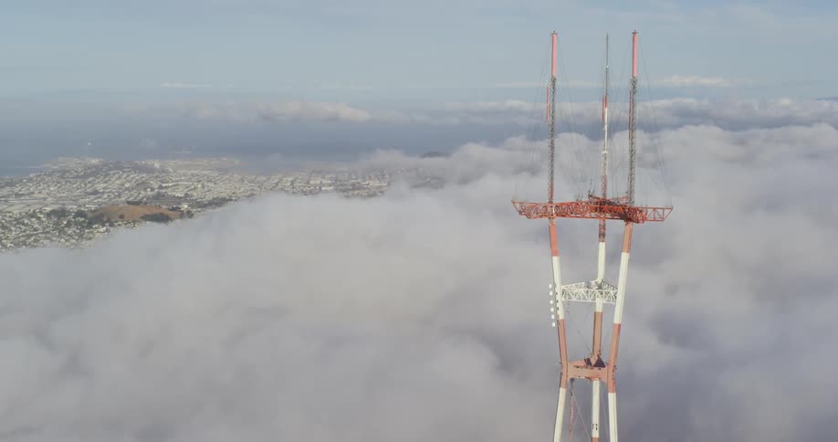 Heavy fog obscures part of sprawling city