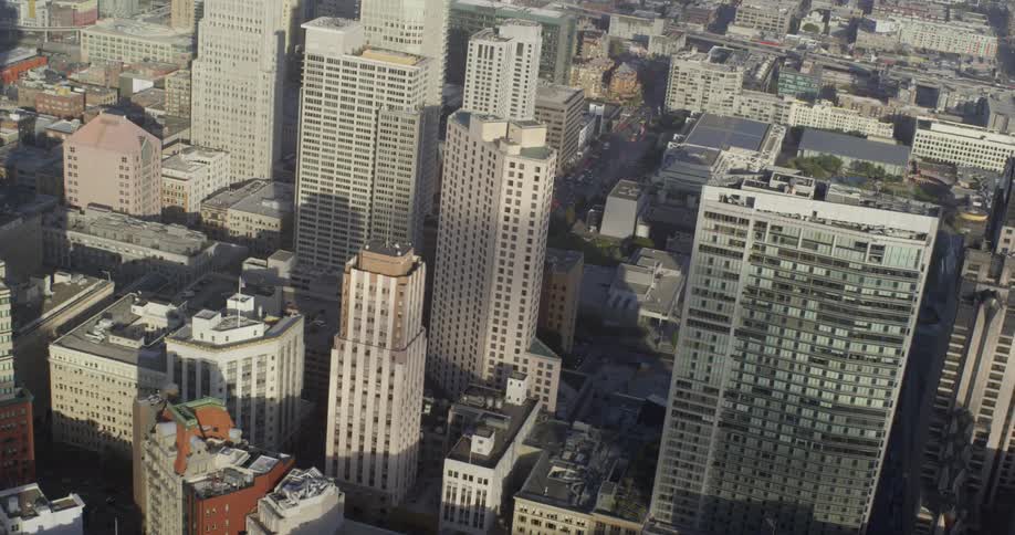 High rises and skyscrapers make up a downtown area