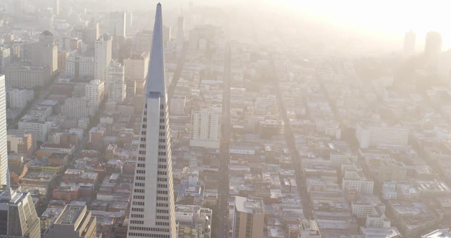 The city is covered in heavy smog