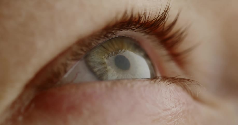 A womans eye looking up