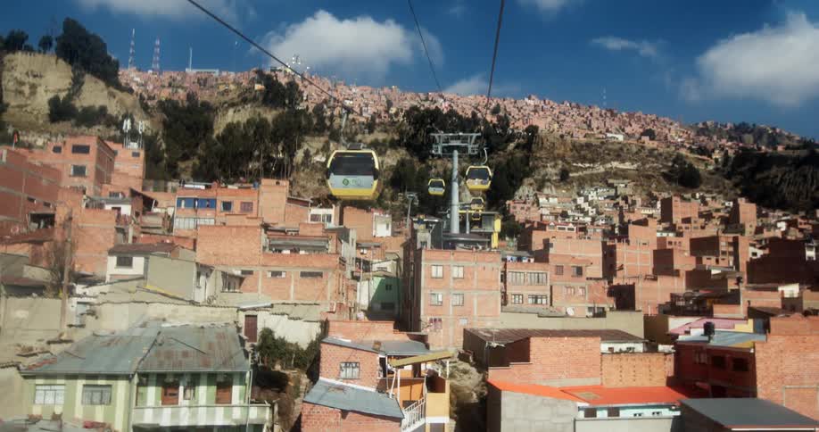 An aerial view of a neighborhood is displayed