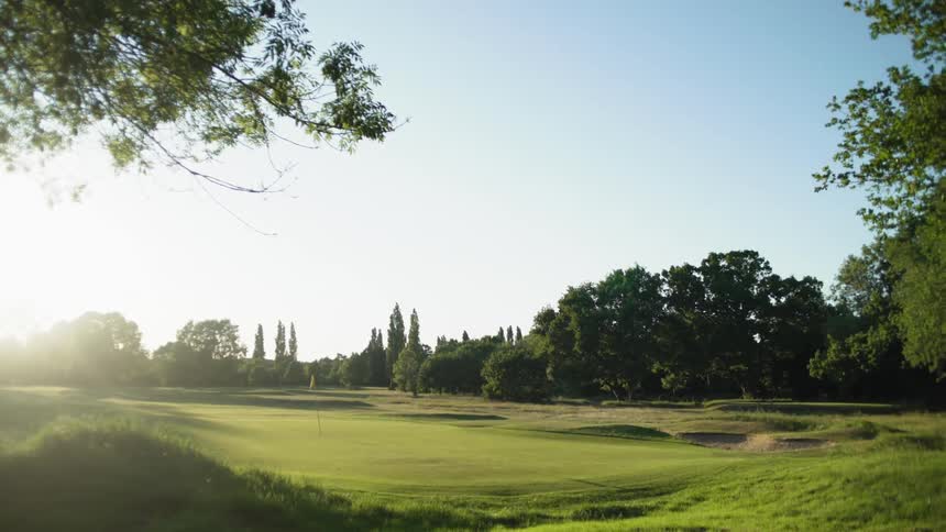 Landscape view of a lush green golf course