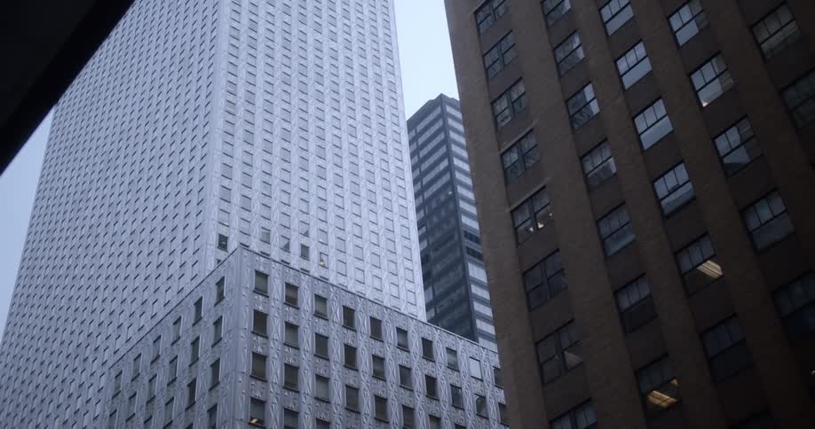 Tall office buildings in city