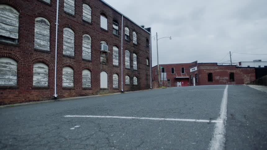 Abandoned buildings in a small city