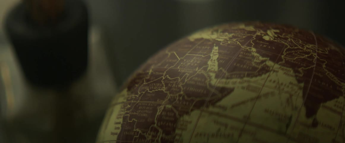 Globe of the world showing africa