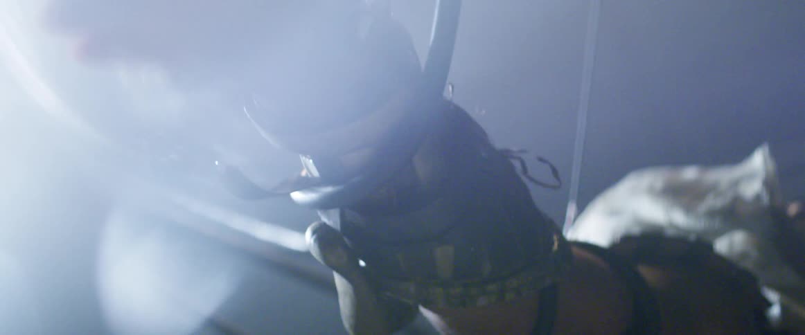 Persons metal and leather covered limb hangs