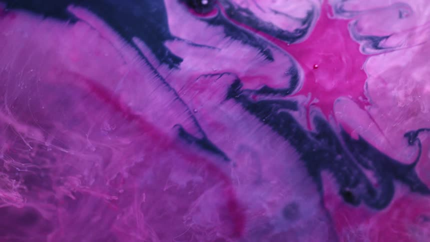 Abstract colors are displayed in liquid form