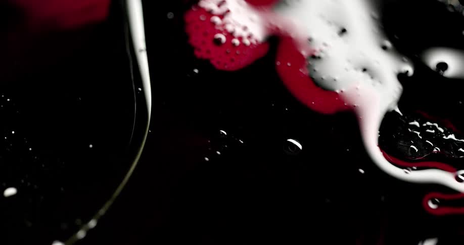 Black red and white colors that look like paint