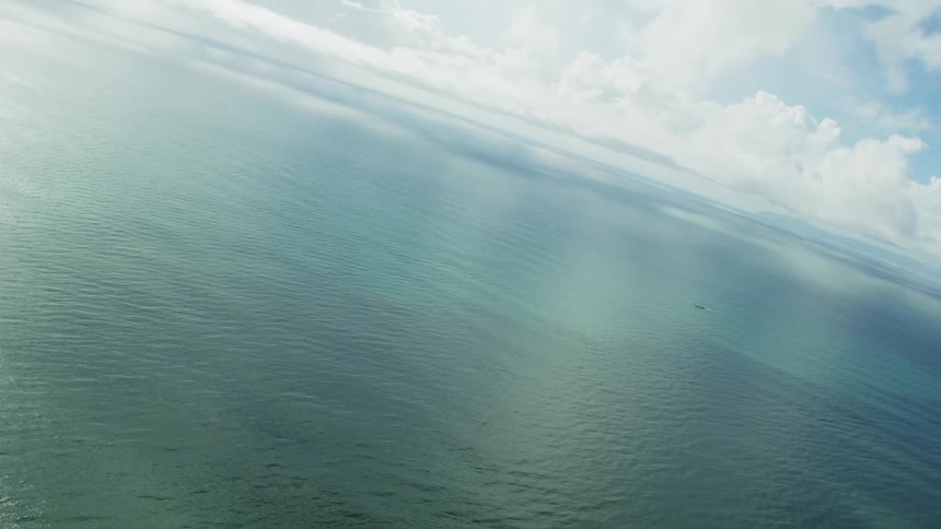 Aerial view of the water and coast