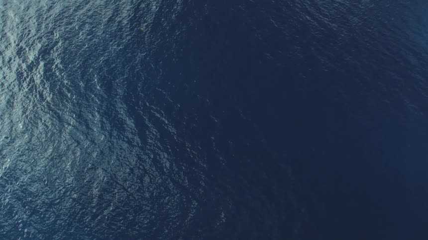Aerial view of ripples in an ocean