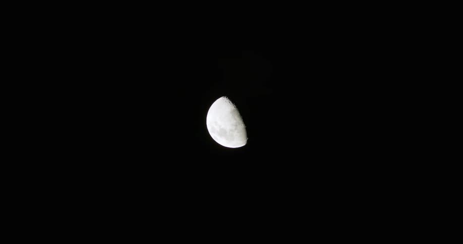 The moon in outer space