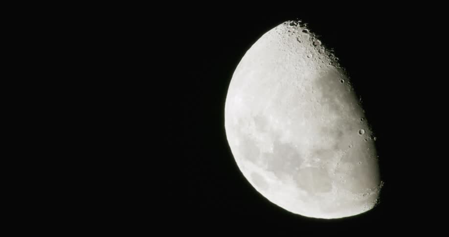 The moon in the night sky