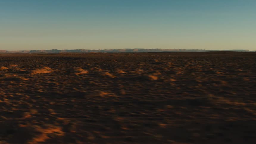 Landscape view of a flat prairie