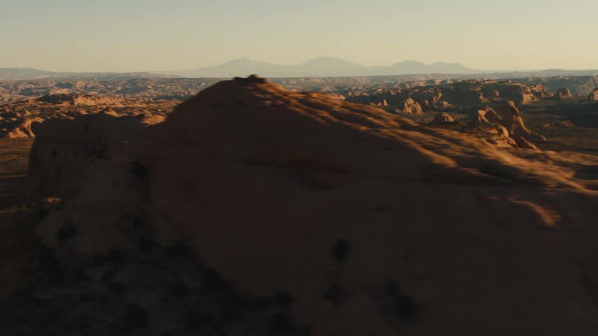 Landscape view of canyons in a desert
