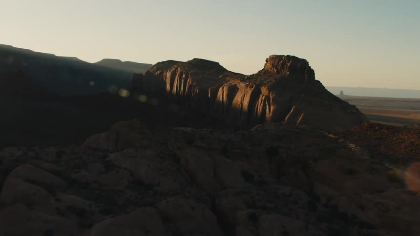 The canyon is high and full of rocks