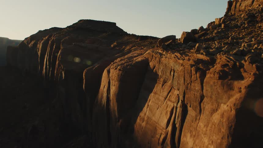 Aerial view of canyons