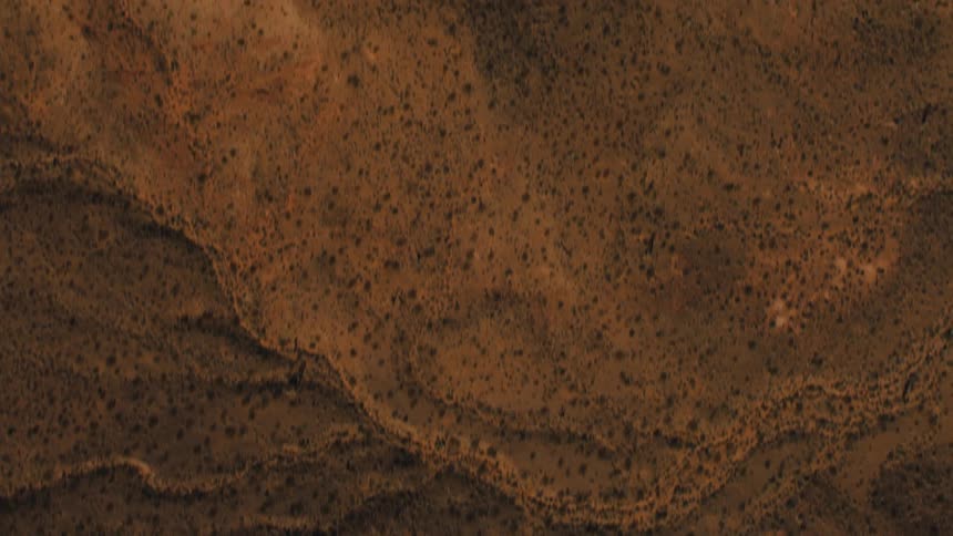 The valley has many hills and ridges