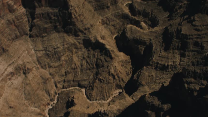 Aerial view of canyons