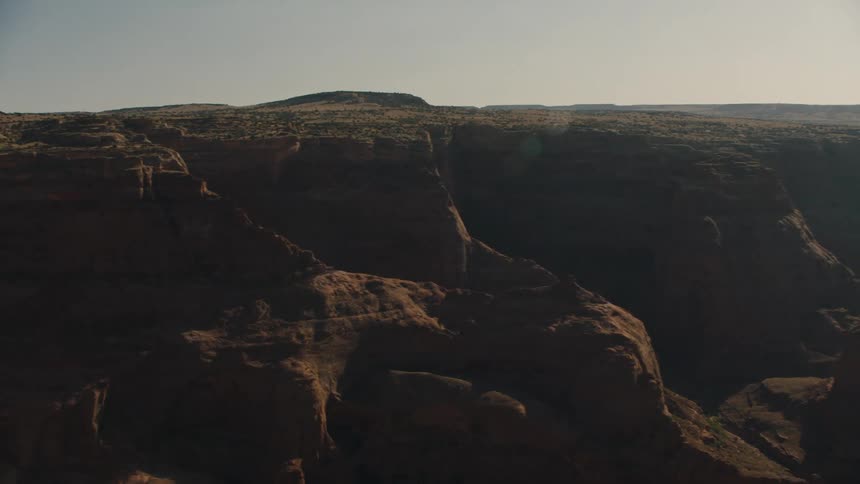 The ridges and slopes of a striated rock formation