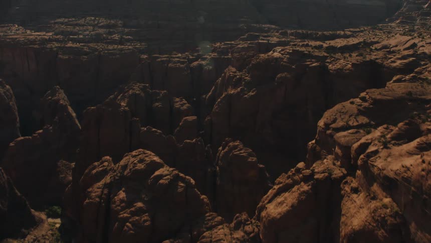 The canyon is tall and full of ridges