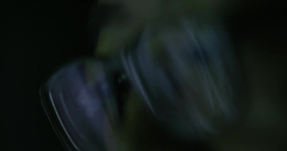 An abstract of eye glasses reflection