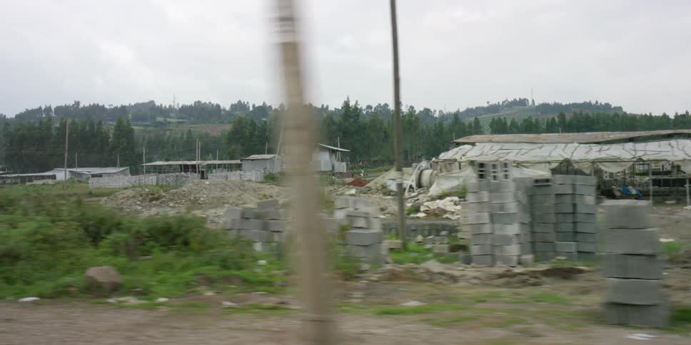 A village as seen from the road