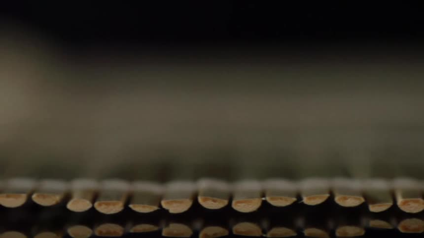 A sushi mat being unrolled