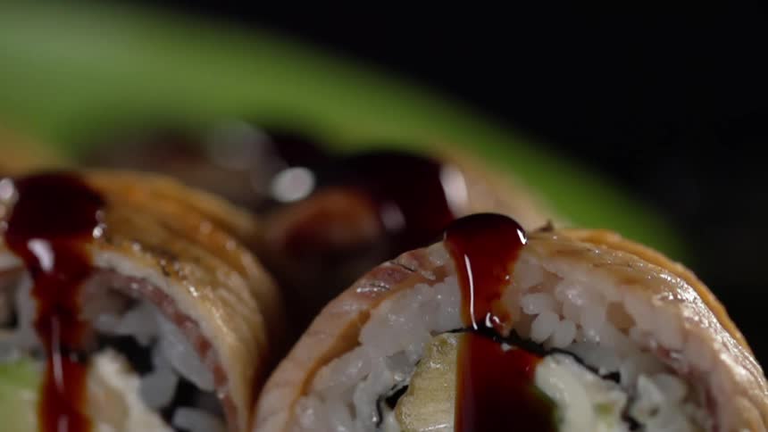 Sushi set up for a photo shoot