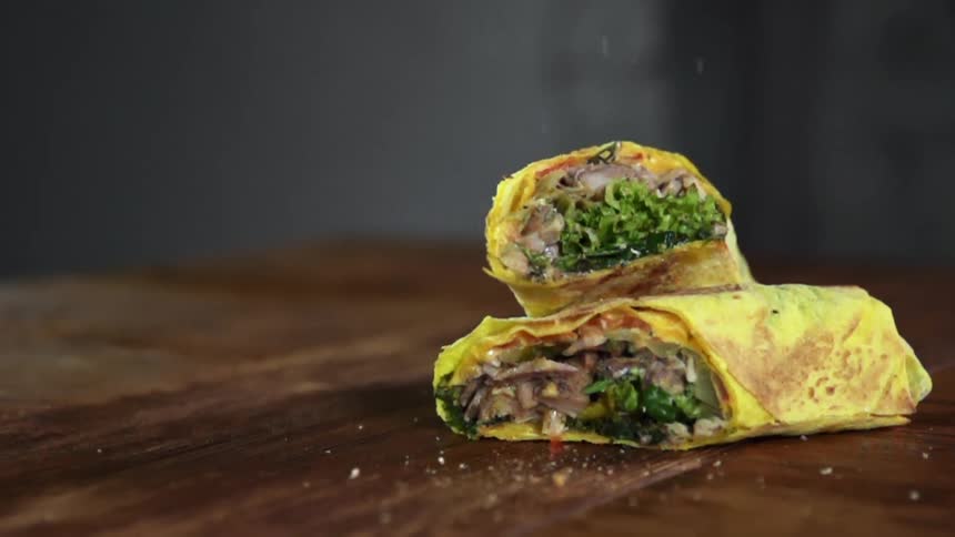 Seasoning fall on a wrap