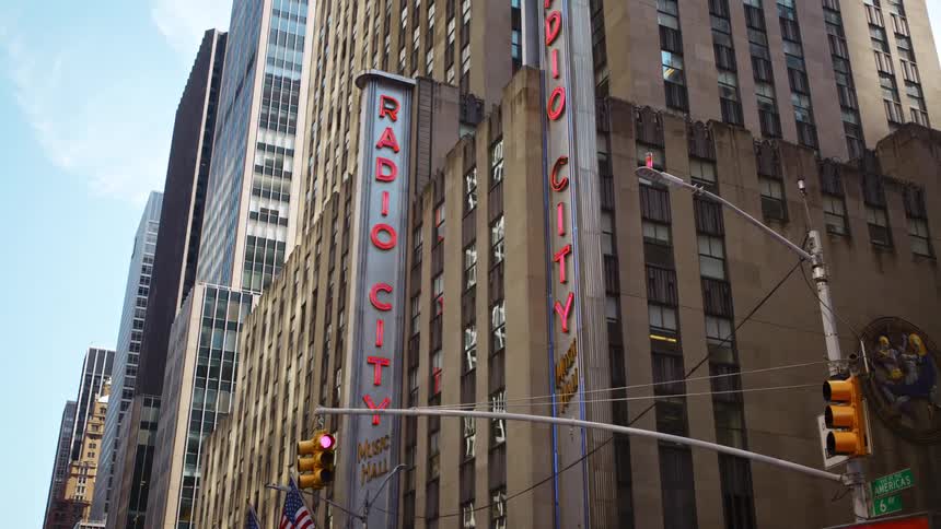 Radio city music hall in midtown manhattan in new york city