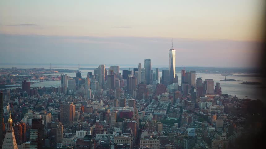 The city skyline on the coast