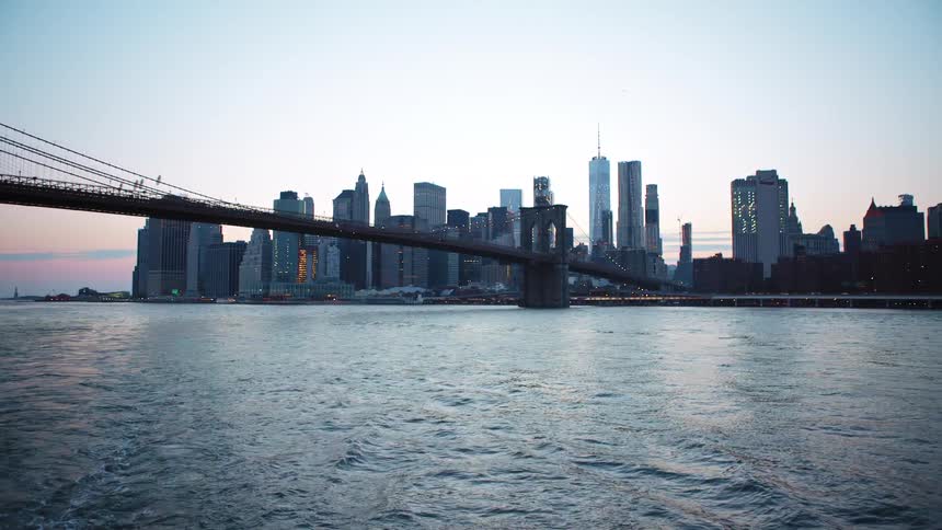 The city skyline on the coast